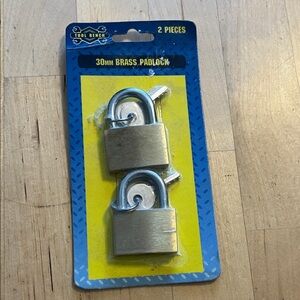 Tool Bench Brass Padlock Set